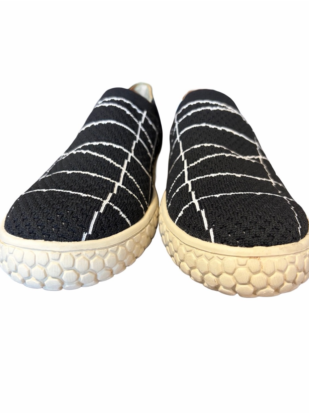 L’Amour Des Pieds Zhondra Knit Black White Slip On Comfort Shoe Sneaker 8.5 - Picture 6 of 9